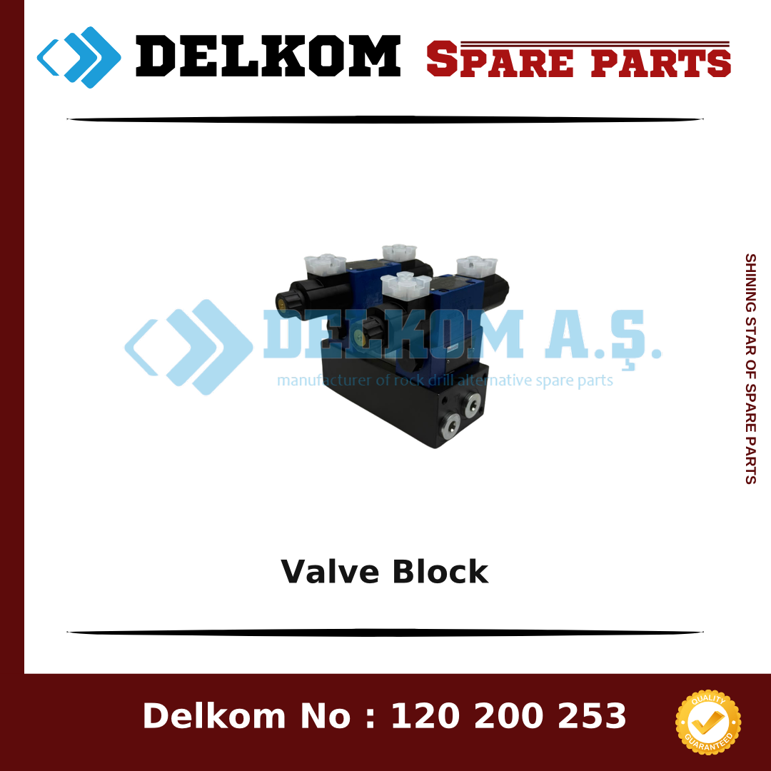 Epiroc Valve Block spare part, OEM 3222 3075 46